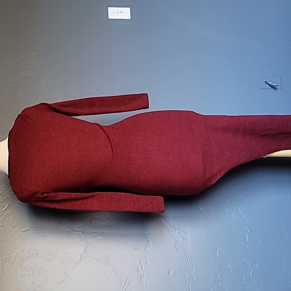 Cleo Dark Maroon Asymmetrical Dress EUC - Picture 6 of 12